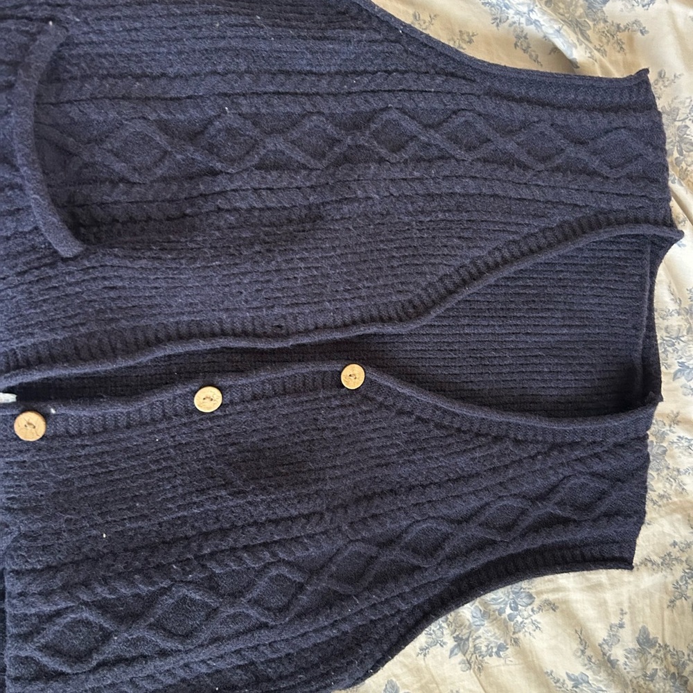Cozy Navy Women's Knit Vest